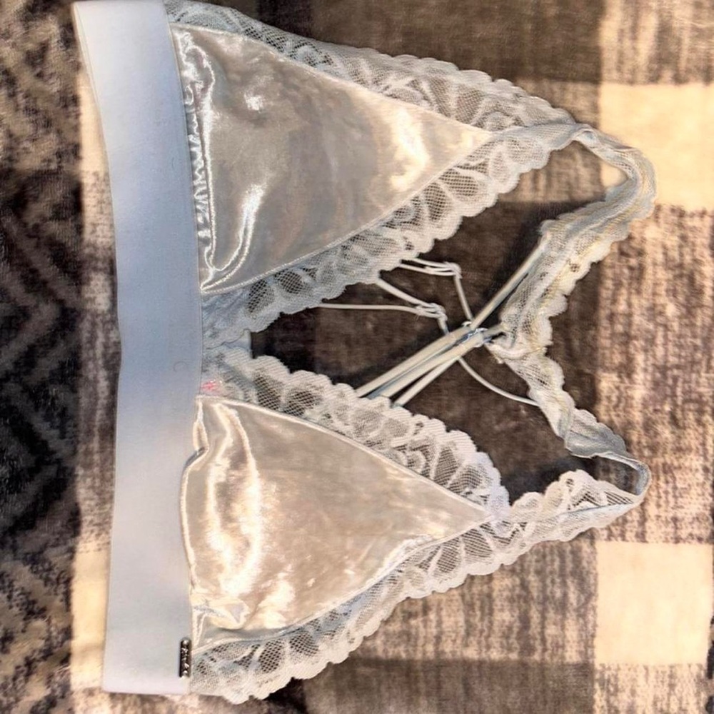 Blue lace bralette